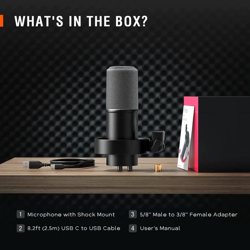 ไมโครโฟนไดนามิค FIFINE K688 USB/XLR DYNAMIC MICROPHONE WITH SHOCK MOUNT-ของแท้ 1 ปี