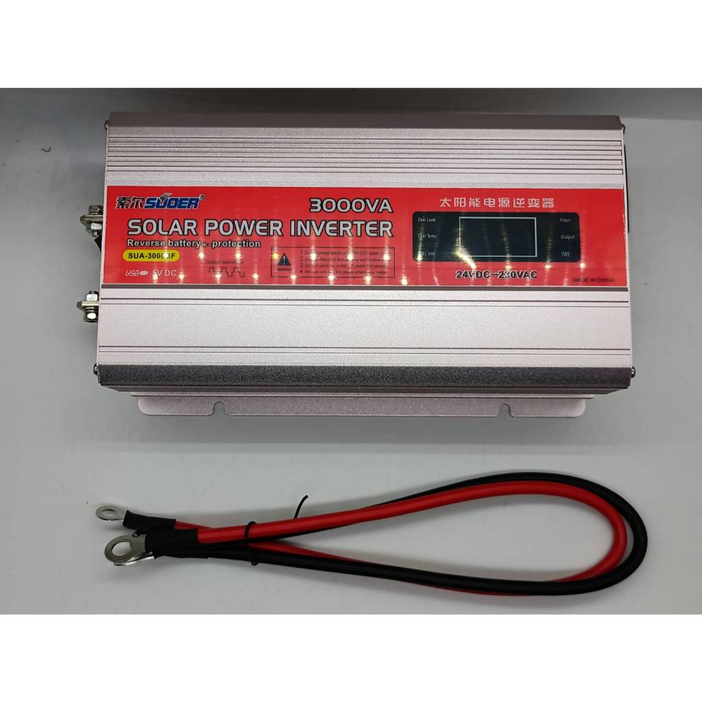Inverter 24V 3000W INVERTER SUA-3000BF. USB. อินเวอร์เตอร์ 24V 3000W  แปลงไฟจาก24โวลให้เป็น220โวล AC