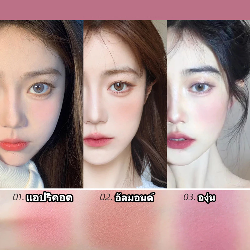 บลัชออนปัดแก้ม เนื้อแมตต์ ไม่บิน สีธรรมชาติ ติดทนนาน สําหรับแต่งหน้า thumbnail 5
