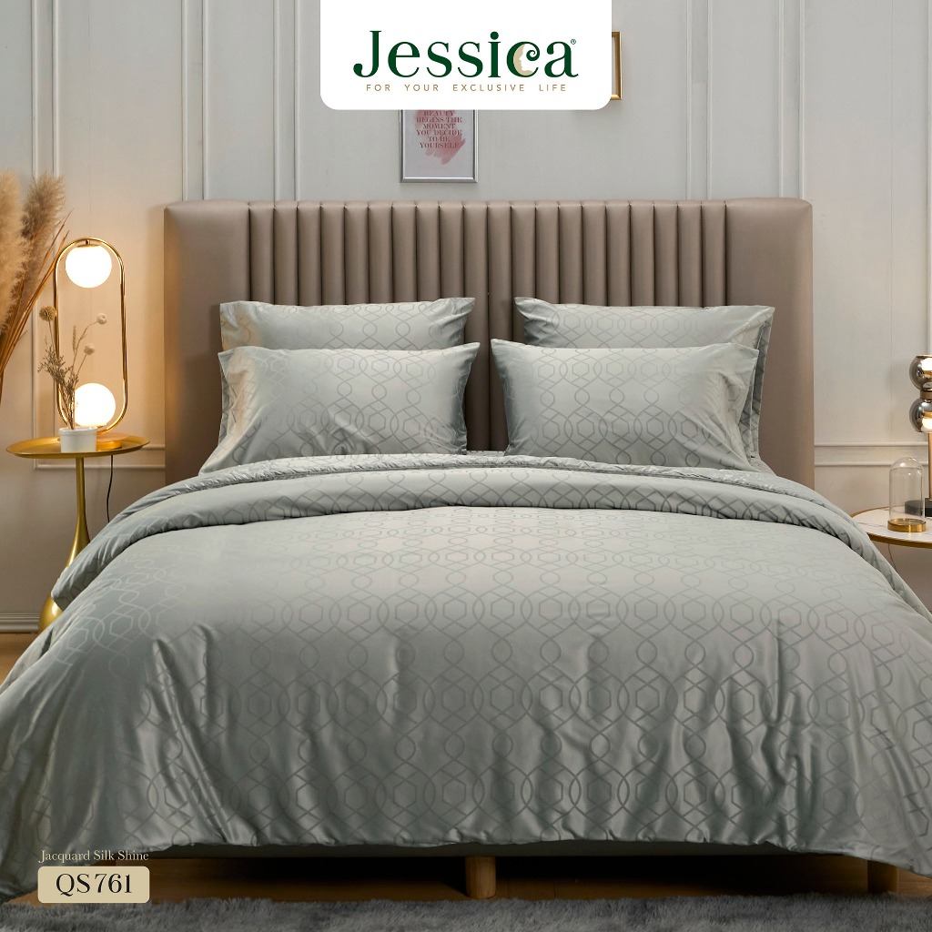 [NEW] Jessica Jacquard Silk Shine 500 เส้นด้าย QS761 ชุดเครื่องนอน ผ้าปูที่นอน ผ้าห่มนวม ผ้าทอลายเรียบหรู ป้องกันไรฝุ่น