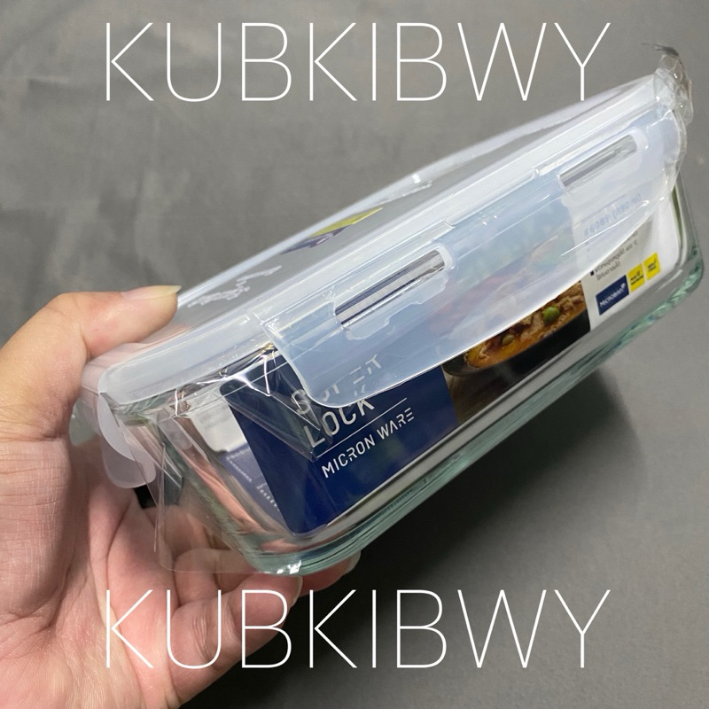Super Lock Glass กล่องใส่อาหาร แบบแก้วเหลี่ยม ความจุ 890 มล. รุ่น 6089