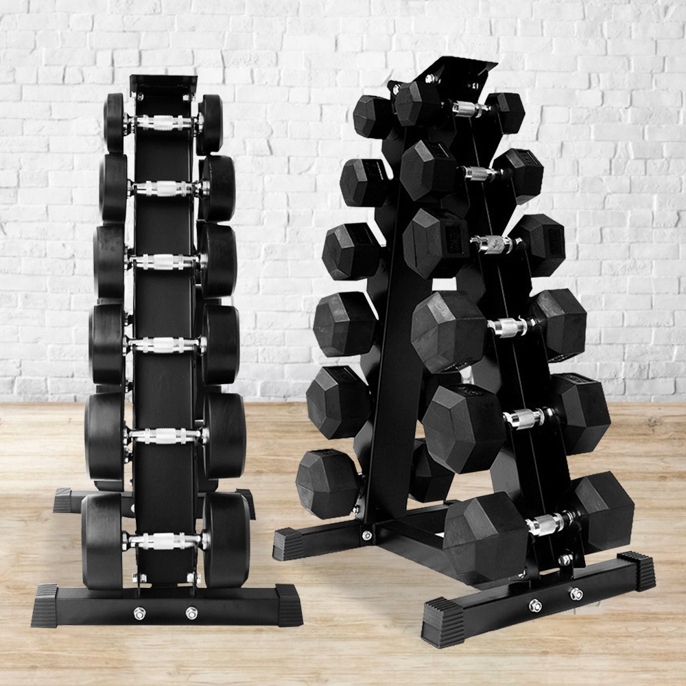 chishop ชั้นวางดัมเบล ใช้ได้กับดัมเบลแบบกลมและเหลี่ยม 3คู่/6คู่ มียางรองฐานกันลื่น - รูปที่ 6