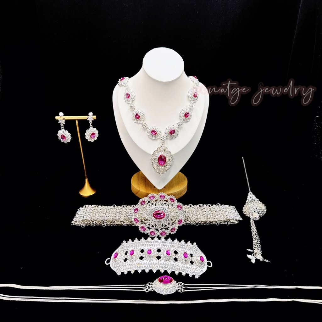 สร้อย CZ สร้อยคอพร้อมต่างหู สังวาลย์ เข็มขัด  เซ็ทสร้อยคอและต่างหู ปิ่นปักผม - รูปที่ 5