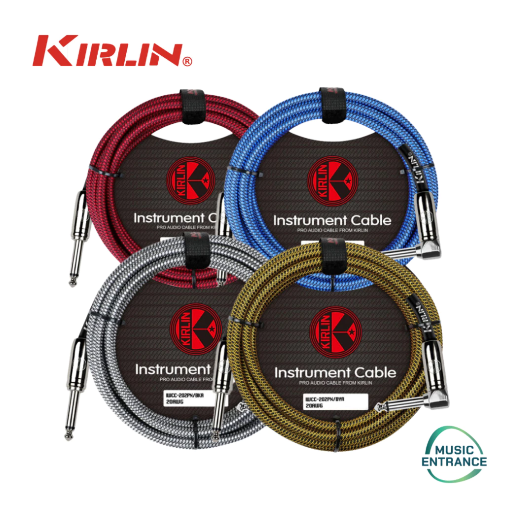 Kirlin IWCC-202PN Instrument Cable สายแจ็คกีตาร์ สายแจ๊ค แบบถัก ใช้ต่อกับกีตาร์ไฟฟ้า กีตาร์เบส หรือโปร่งไฟฟ้า