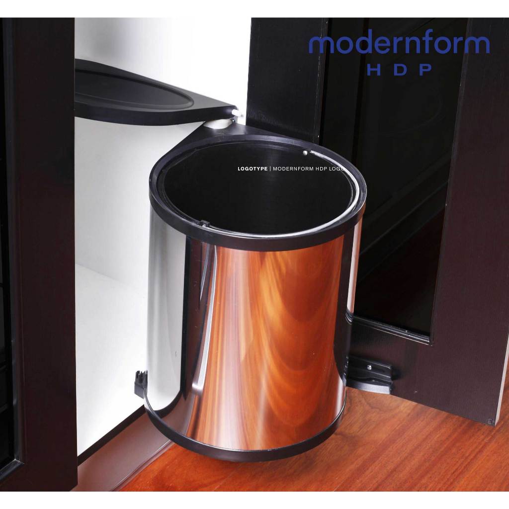 Modernform HDP ชุดถังขยะสำหรับหน้าบานเปิด บานกว้าง 350 และ 450 มม. ความจุ 8 และ 14 ลิตร