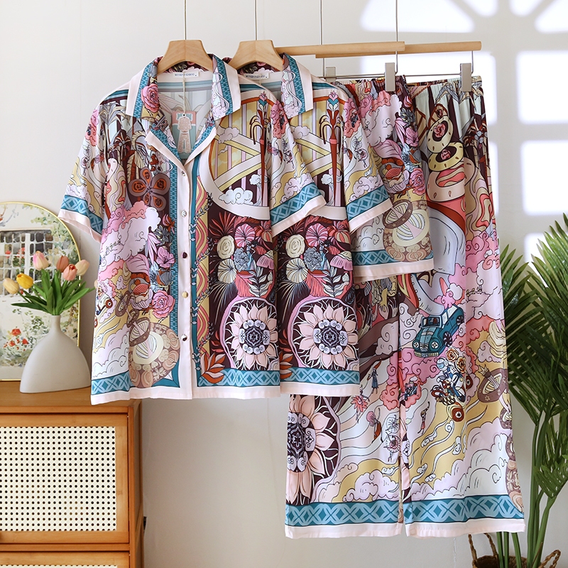 ชุดนอน Mulen (Muslin Pajamas) Silk Satin รุ่น (N5072 T5072)