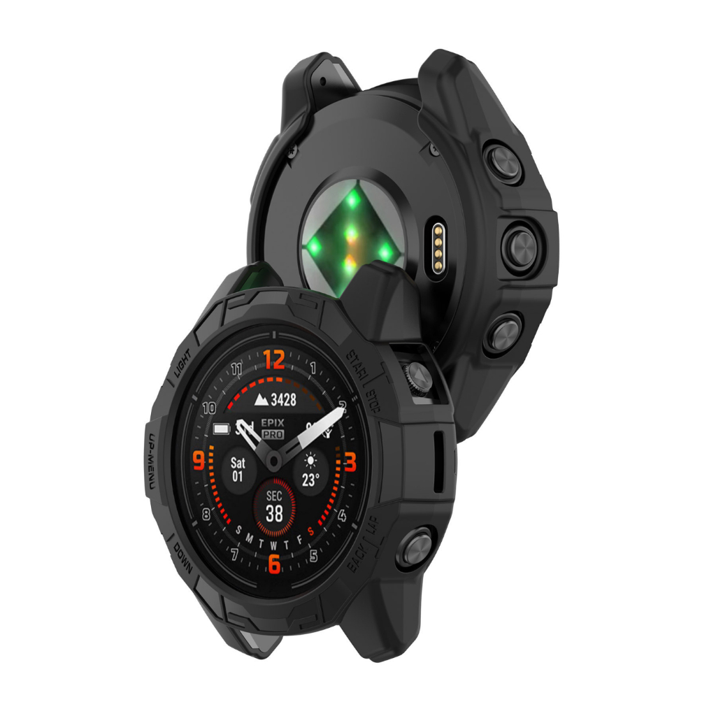 (พร้อมส่ง)เคสกันรอยนาฬิกา Garmin Fenix 7 และ Epix Pro ขนาด 42mm 47mm และ 51mm สีดำทึบ TPU เท่ๆ