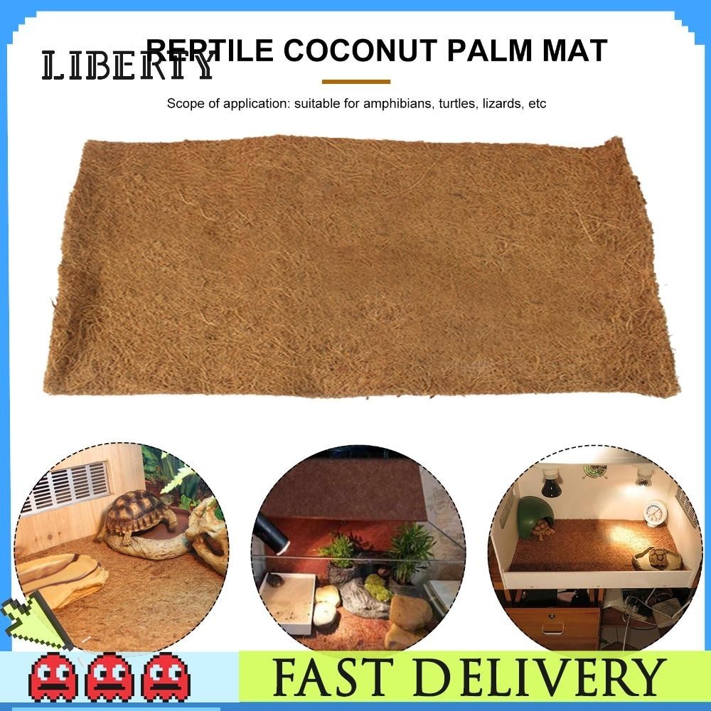 แผ่นใยมะพร้าวสำหรับปูรองพื้นเต่า กิ้งก่า ตุ๊กแก และสัตว์เลื้อยคลาน ที่นอนเส้นใยมะพร้าวธรรมชาติพรมสัตว์เลื้อยคลาน