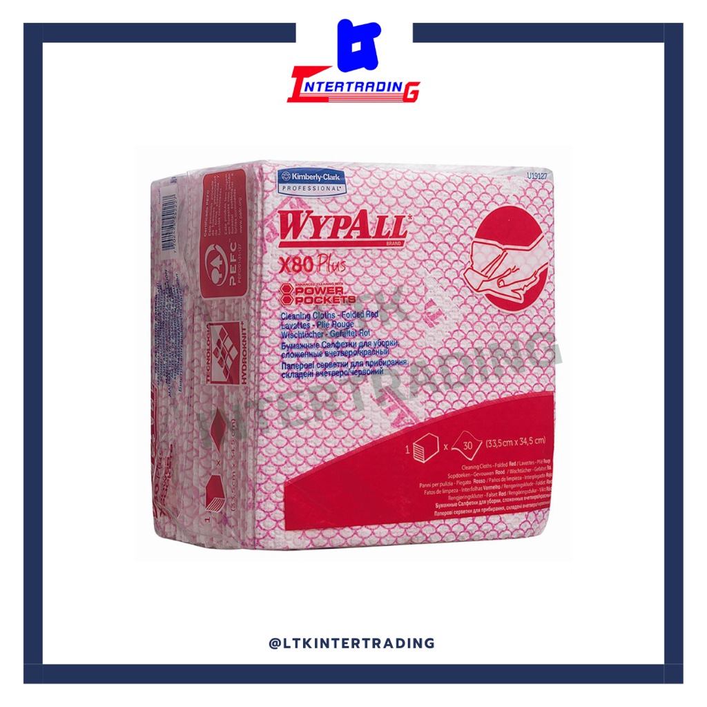 WYPALL X80 red ผลิตภัณฑ์เช็ดทำความสะอาด ไวป์ออลล์ เอ๊กซ์ 80 ไวเปอร์ code : 19127