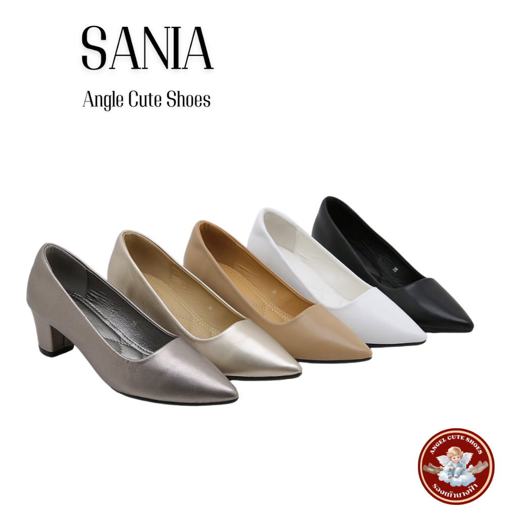 SANIA ซาเนีย รองเท้าคัทชูเสริมส้น2นิ้วกระชับเท้ายามก้าวเดินหัวแหลมพรางเท้าให้ดูเลียวสวยมาพร้อมกับเฉดสีที่แต่งตัวง่าย