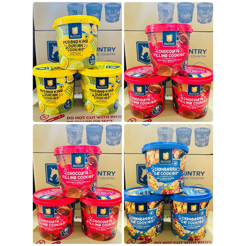 (ขายส่งยกลัง/12ถัง)  คคุกกี้Big Country 1ถัง 300G(exp00/5/26)