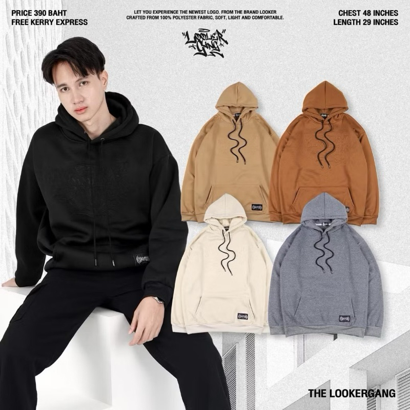 LOOKER  แท้100% เสื้อฮู้ด้วยLookerสกรีนนูน