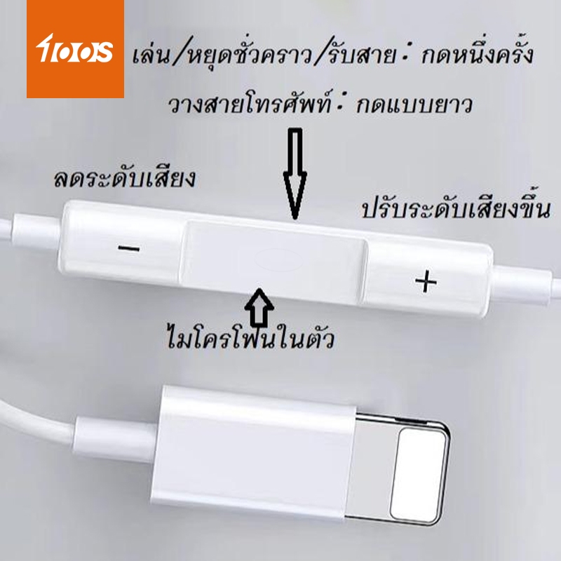 ชุดหูฟังบลูทูธ 【 ยี่ห้อ 100S 】 เหมาะสำหรับ i7-i14 [รับสาย ฟังเพลง เล่นเกม] - ภาพย่อย 3