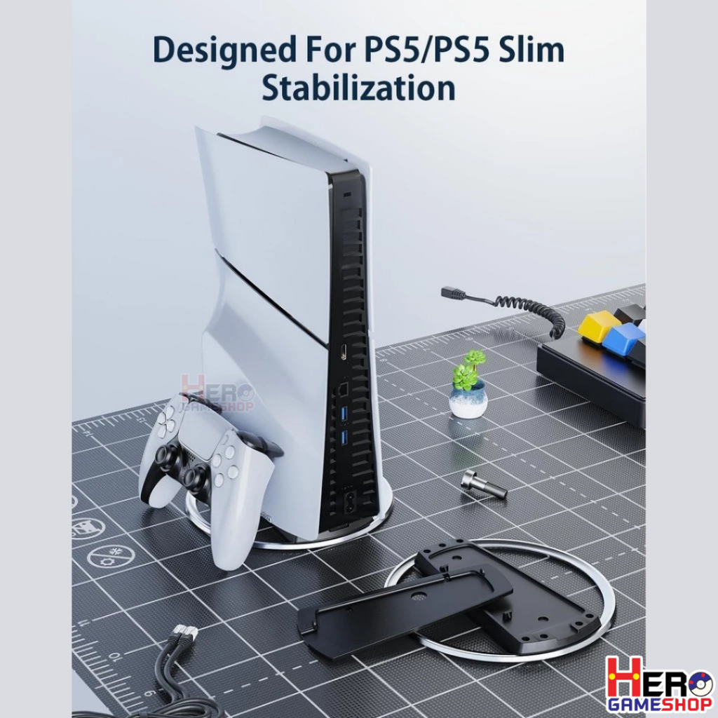 Vertical cooling stand ฐานวางเครื่อง PS5/PS5 Pro/PS5 Slim ใช้ได้ทั้ง Disc＆Digital Version 🇹🇭พร้อมส่งในไทย🇹🇭