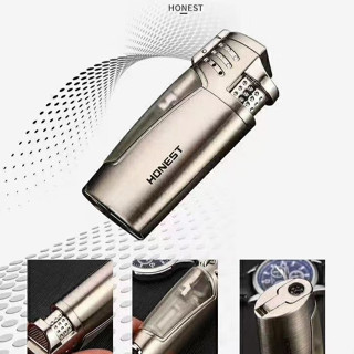 ไฟกันลมปรับระดับได้ ไฟฟู่ HONEST [3หัว] พ่น พร้อมเปลวไฟ 3 หั…