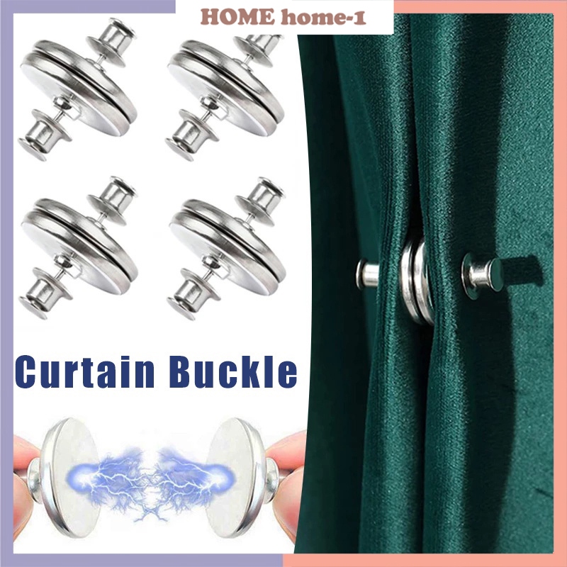 1 คู่ กระดุมแม่เหล็ก กระุดุมติดม่าน Curtain Clip สําหรับปรับผ้าม่าน