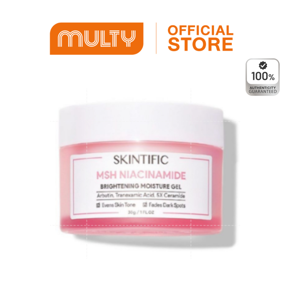 SKINTIFIC Msh Niacinamide Brightening Moisture Gel 30g. MSH ไนอาซินาไมด์ ไบร์ทเทนนิ่ง มอยส์เจอร์ เจล
