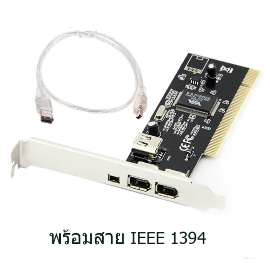 พร้อมส่ง PCI FireWire IEEE 1394 1394A 4/6 PIN Controller CARD