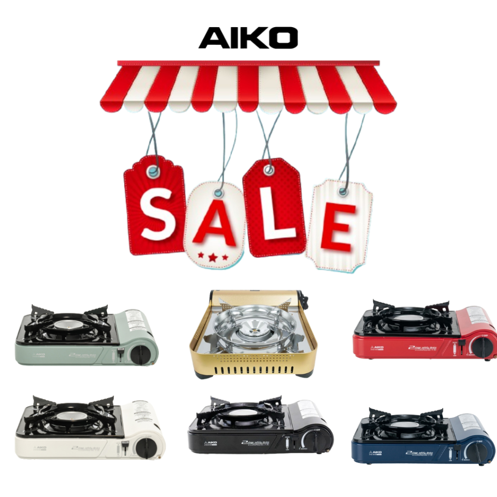 AIKO เตาแก๊ส Sale เลือกสินค้า มีรอยบุบ  ไม่แถมกระเป๋า สินค้าใหม่ตีคืน ใช้งานได้ ไม่อันตราย