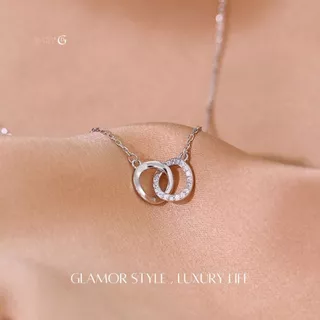 GLAMOR✨สร้อยคอเงินแท้ Accompany จี้สร้อยคอ จี้เงิน รักกัน สร้อยเงิน หรูหราระดับกลาง มีระดับ