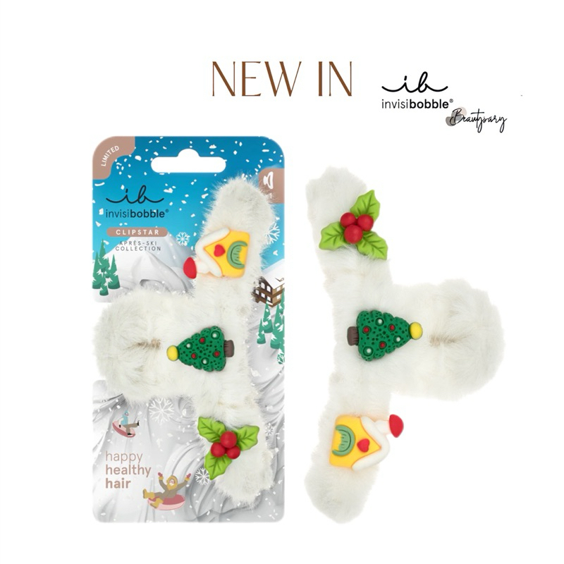 ใหม่ล่าสุด INVISIBOBBLE กิ๊บติดผม CLIPSTAR Apres Ski Fluffy Claw Clip