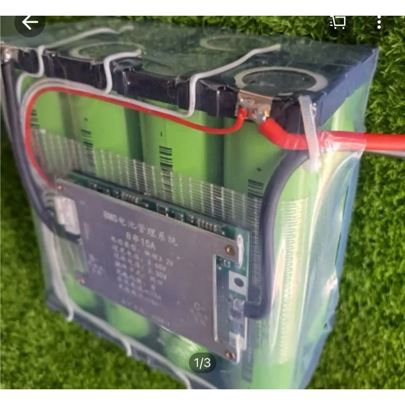 แบตเตอรี่ลิเธียมฟอสเฟต8s 15 แอมป์พร้อมอุปกรณ์ bms แรงดัน 24 โวลท์ถึง 29.2 โวลต์