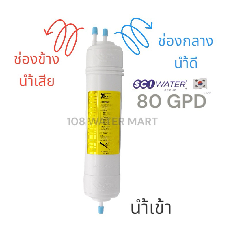 ชุดไส้กรอง 3 ชิ้น RO 80GPD FT Korea SCI water อาร์โอ ใช้แทนไส้กรอง Coway CHR08AR CHR03AR/L CHP18AR - รูปที่ 4