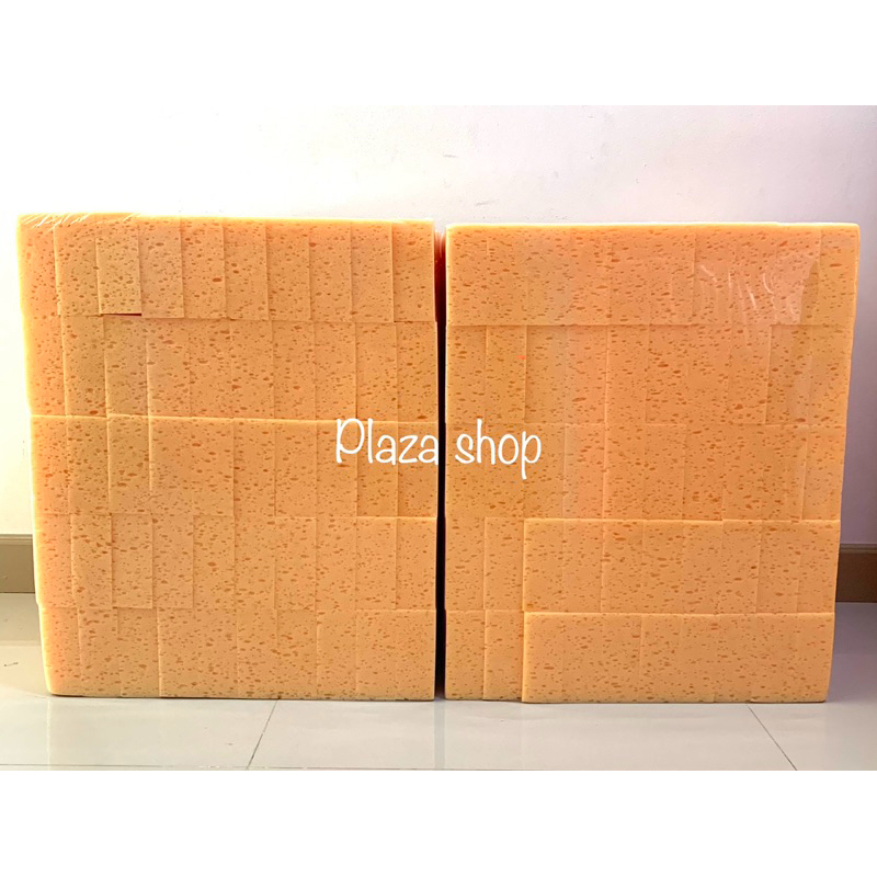 ฟองน้ำล้างรถ ฟองน้ำสีส้ม บรรจุ 50 ชิ้น/แพ็ค เกรด A พรีเมี่ยม มีรูพรุนซับน้ำได้ดี ทนทาน ส่งไว