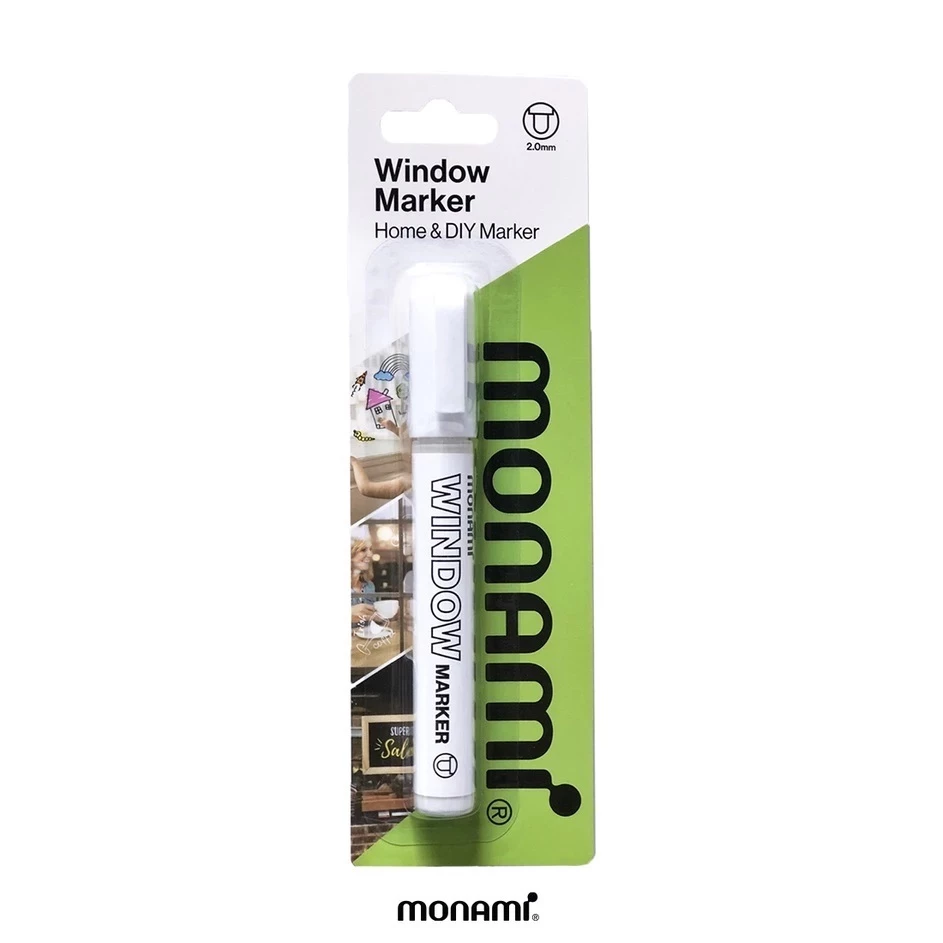 ปากกาเขียนกระจกลบได้ สีขาว MONAMI WINDOW MARKER