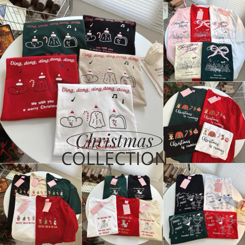 (SALE!!!) Sugarbeetshop | S300 Chrismas Collection 🎄 เสื้อยืดโอเวอร์ไซต์ ผ้าคอตตอน