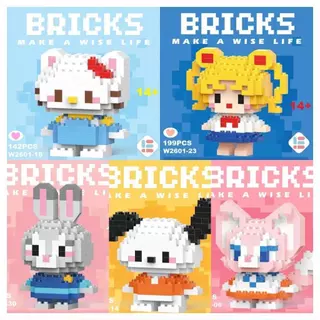 BRICKS ของเล่นบล็อคตัวต่อ ตัวต่อ รูปสัตว์การ์ตูน 3D น่ารัก ของเล่นเด็ก ของขวัญสำหรับเด็ก