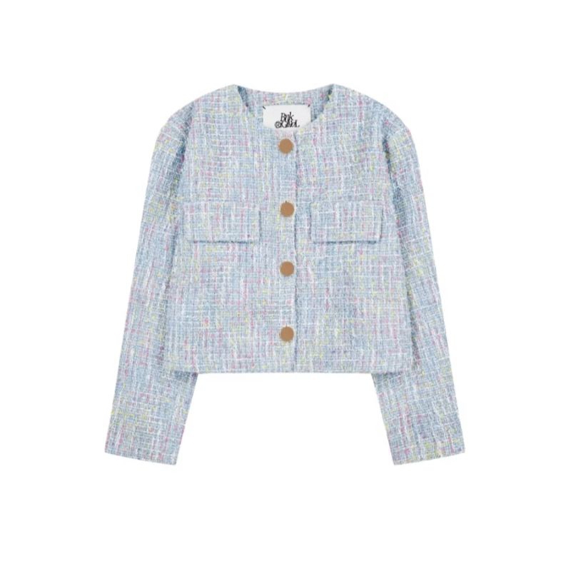New!! BNK Milan Tweed Jacket สีฟ้า Sprinkle
