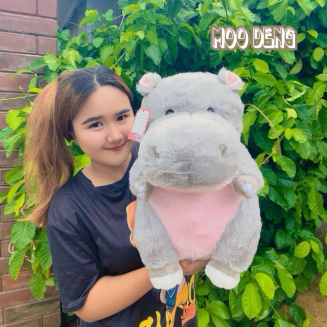ตุ๊กตาหมูเด้ง ขนาด 15 นิ้ว ขนฟู งานป้าย น่ารักมาก