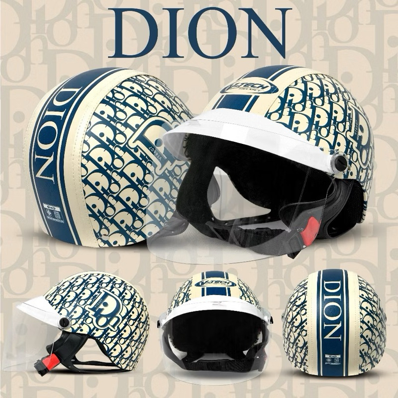หมวกกันน็อคนิรภัยครึ่งใบ V-TECH Helmet รุ่น COMIC มาพร้อมแผ่นบังลมนิรภัย PC เกรดคุณภาพ