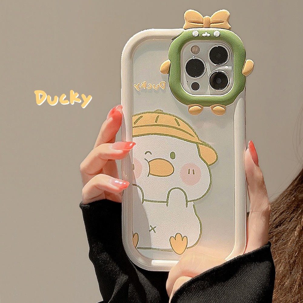 สำหรับ for iPhone 11 13 X XS Max iPhone 15 14 12 Pro Max 8 7 Plus SE ลายการ์ตูนมอนสเตอร์ ประดับโบว์ เคสเคลือบนิ่ม