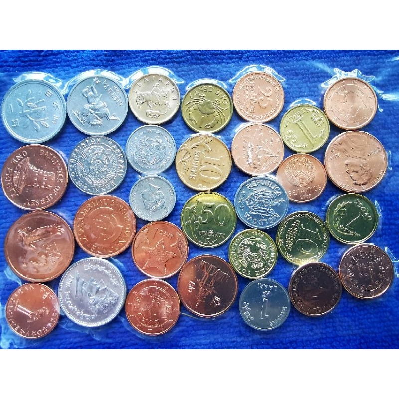 เหรียญ​หมุนเวียนนานาชาติ​, ชุด 30 เหรียญ​ 30 ประเทศจาก 5 ทวีป​, ไม่​ผ่าน​ใช้​ UNC