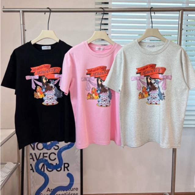 เสื้องานนำเข้า ผ้าเกรดดี ลายสกรีนน่ารักก