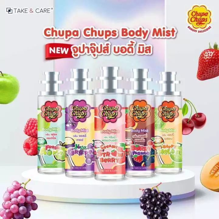 ของแท้/พร้อมส่ง Chupa Chups Mineral Hair & Body Mist 30ml./60ml. จูปา จุ๊ปส์ สเปรย์น้ำหอม ฉีดได้ผิวและเส้นผม
