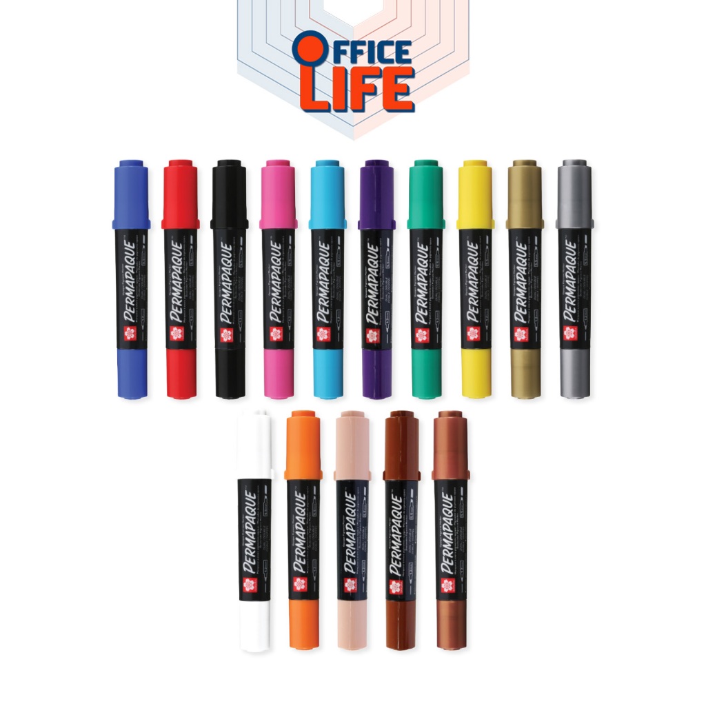 SAKURA (ซากุระ) ปากกามาร์คเกอร์สี เพอร์มาเพ็ค PERMAPAQUE 2 หัว รุ่น XZPK-TN ( จำนวน 1 ด้าม )