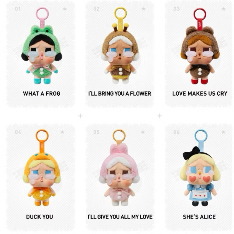 พร้อมส่งในไทย **ใช้โค้ด 30%ได้ พวงกุญแจ คอลใหม่ CRYBABY Crying Again Series พวงกุญแจห้อยกระเป๋า