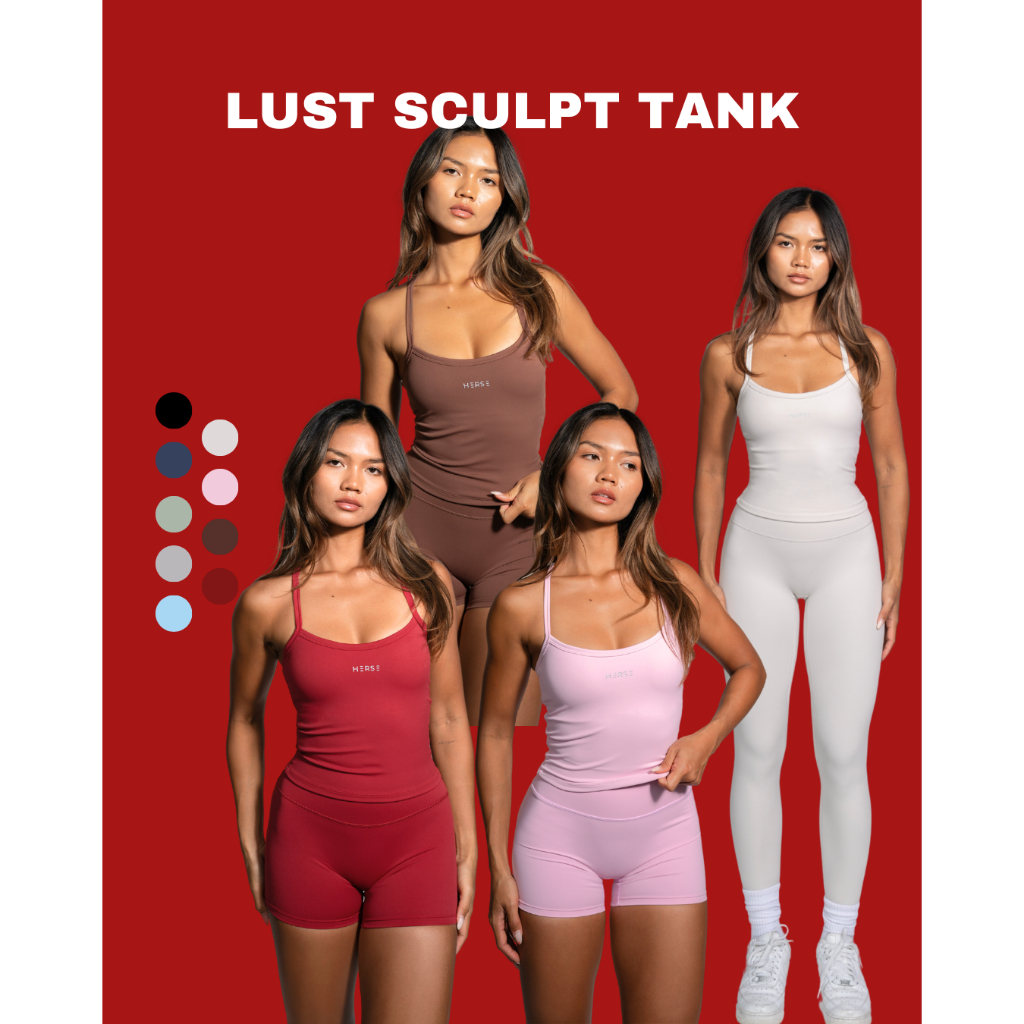 สีใหม่! Lust Sculpt Tank เสื้อสายเดี่ยวออกกำลังกาย กระชับ มีฟองน้ำในตัว