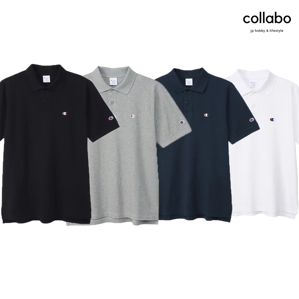 Champion C3-Z358 เสื้อโปโลเเขนสั้นผู้ชาย ผ้า cotton 100% นุ่มเบาใส่สบาย ของเเท้