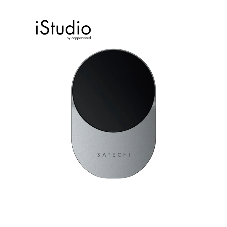 SATECHI แท่นชาร์จไร้สายหนีบช่องแอร์ในรถยนต์ Satechi Qi2 สี Space Gray I iStudio by copperwired