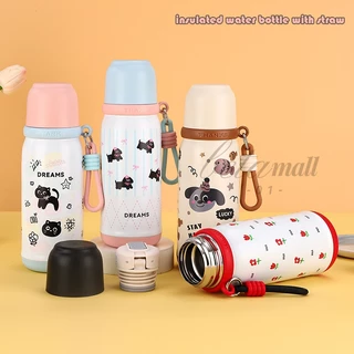 600ml. ถ้วยฟาง รแฟชั่นการ์ตูน 316ถ้วยเก็บความร้อนสแตนเลสทนทานพร้อมเชือกยกให้ความอบอุ่นในถ้วยน้ํา 6-12ชม B0170