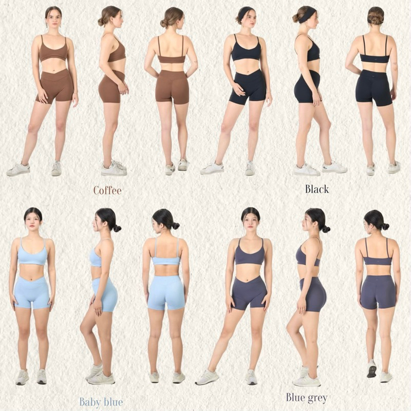 [Onepercent active] Curve Flare set ชุดออกกำลังกายผู้ หญิง สปอร์ตบรา กางเกงขาสั้น แยกชิ้น