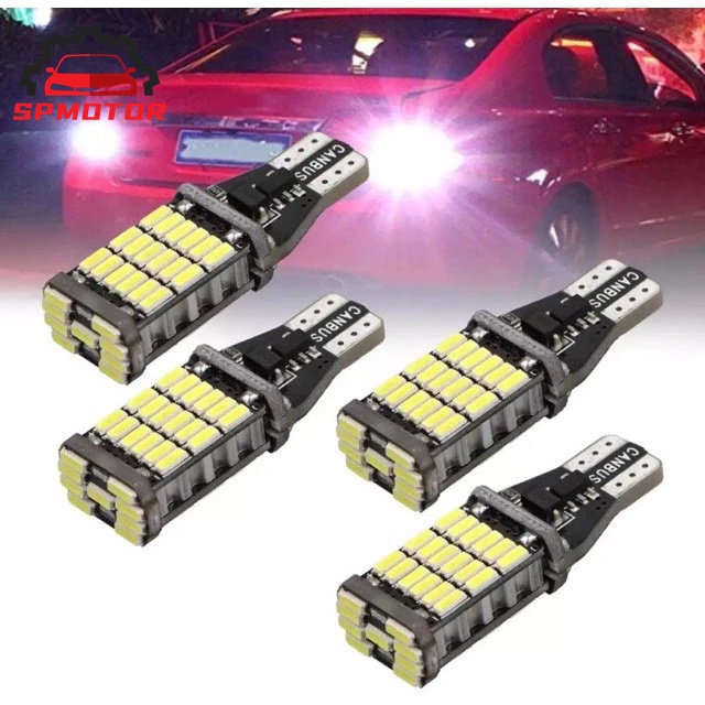 หลอดไฟหรี่ ไฟถอย LED 45SMD ขั้ว T15 (1หลอด) สําหรับติดรถยนต์ และมอเตอร์ไซค์ สว่างมาก