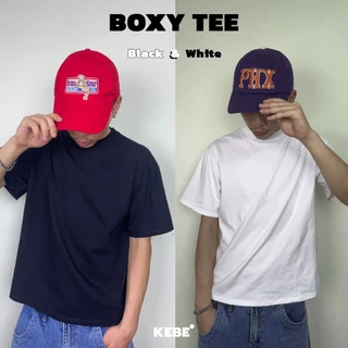 KEBE เสื้อยืด ผ้าคอตตอน no.20 ทรง Boxy Tee คอฟิต สไตล์วัยรุ่นอเมริกา ใส่ได้ทั้งชายและหญิง