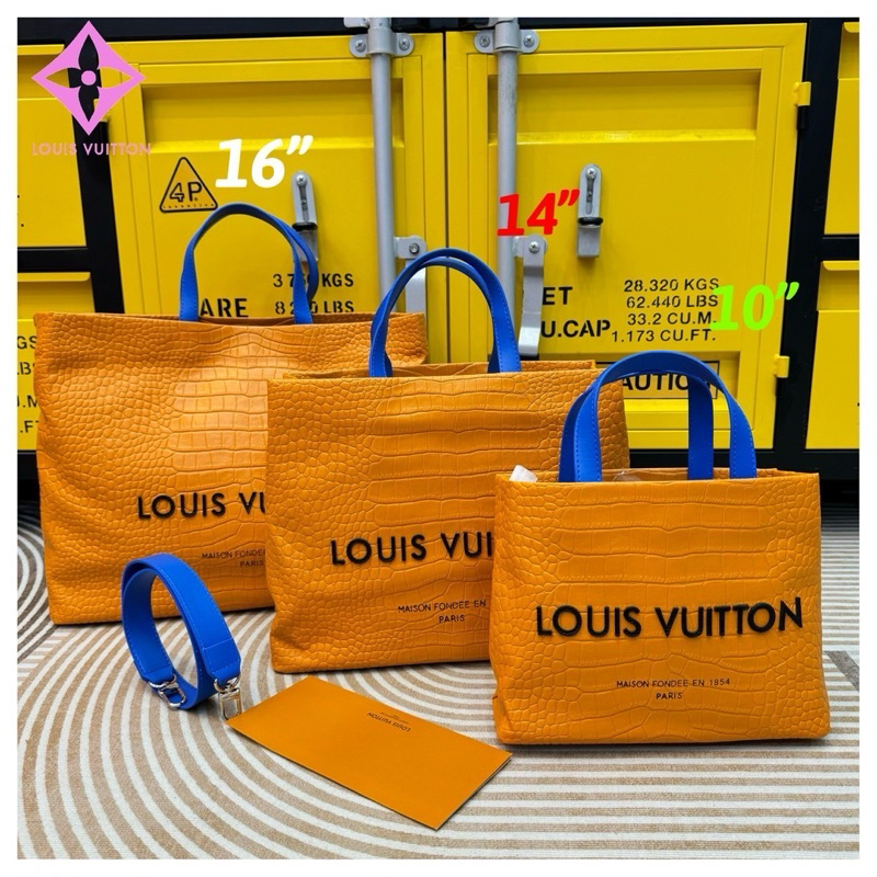 New mode กระเป๋าถือ ส่งฟรี L-V shopping มี3ไซด์ ขนสดใหญ่บรรจุเยอะ งานสวยมาก ใส่เดินตลาดช้อปปิ้งสบาย พร้อมส่ง