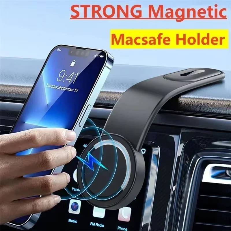 ที่วางมือถือแม่เหล็ก MagSafe ที่วางโทรศัพท์ในรถ วัสดุคุณภาพสูง พลังดูดที่แข็งแกร่ง ไม่เป็นขุยง่าย ขาตั้งโทรศัพท์ในรถ