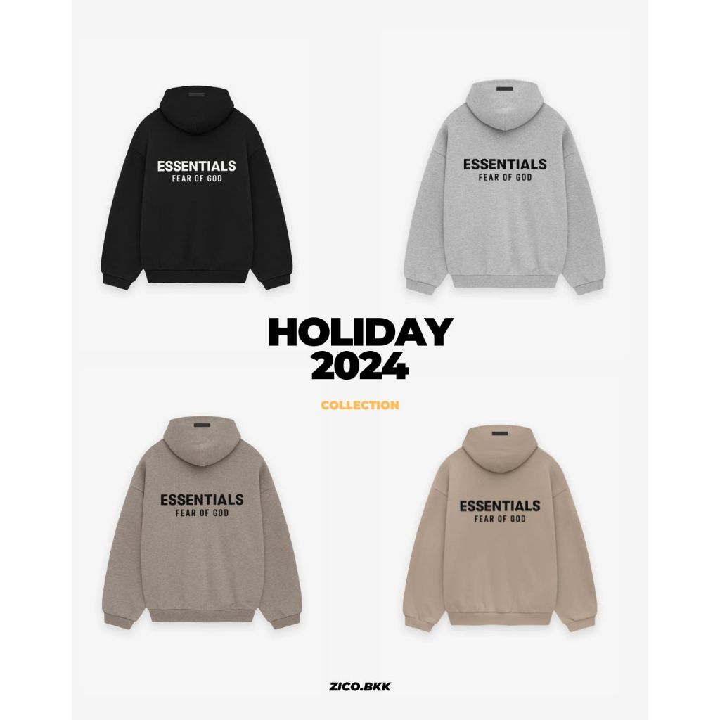 พร้อมจัดส่ง!! Ess Jersey Crewneck Hoodie (FW24) [Holiday 2024 Collection] ฮู้ดดี้